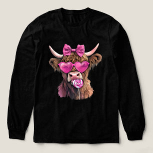 Coquette Highland Cow Bubblegum 2025 T Shirt