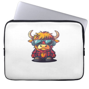 Coquette Highland Cow Bubblegum Tshirt Design, Hol Laptop Fodral