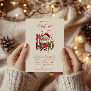 Coquette Ho Ho Ho Santa Jul Inbjudningar