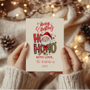 Coquette Ho Ho Ho Santa Jul Julkort