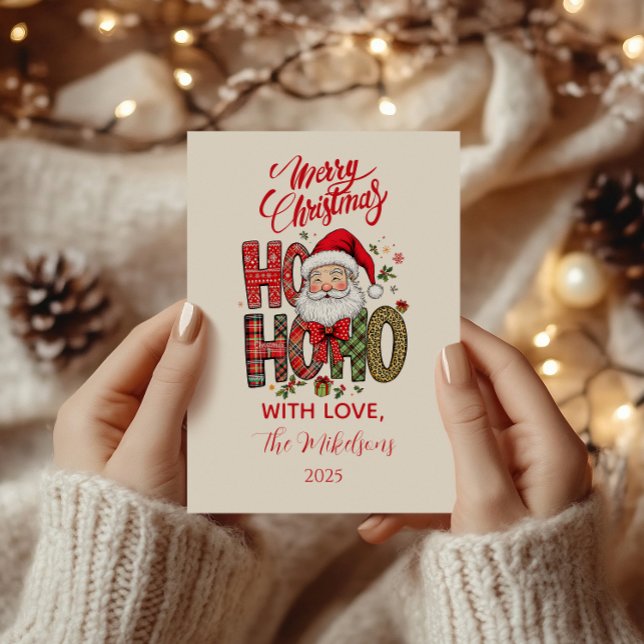 Coquette Ho Ho Ho Santa Jul Julkort (Skapare uppladdad)