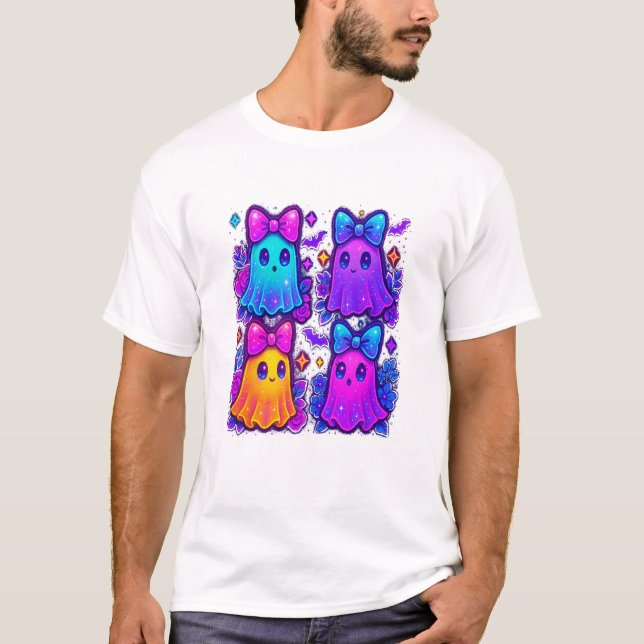 Coquette Iridescent Halloween T Shirt (Framsida)