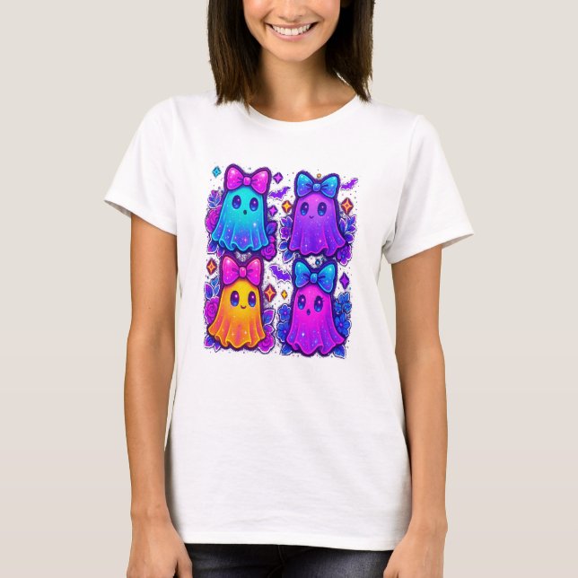Coquette Iridescerande Halloween T Shirt (Framsida)
