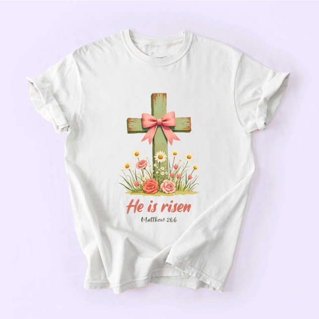 Coquette Jesus, Jesus Easter, He is Risen T Shirt (Skapare uppladdad)