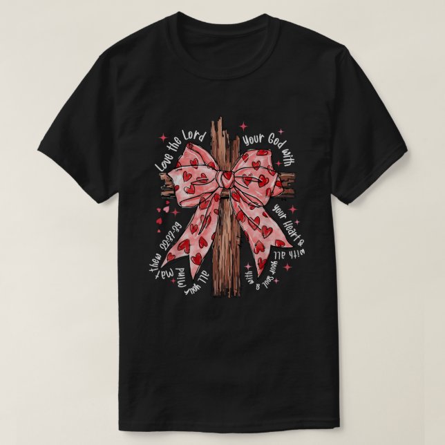 Coquette Jesus Valentine Tee Shirt, Valentineser T (Design framsida)
