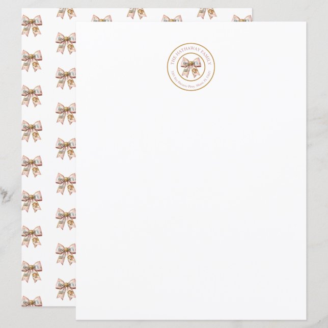 Coquette jul Ntivity Jesus Stationery (Fram/baksida)