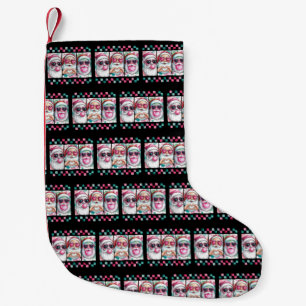 Coquette jul Santa Bow Retro Preppy Xmas Liten Julstrumpa