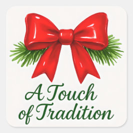 Coquette-julfack - Messy Girl Magic ✨ Fyrkantigt Klistermärke