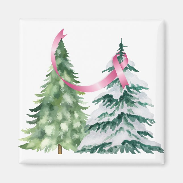 Coquette Julgran, medvetenhet om bröstcancer Magnet (Framsidan)