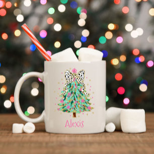 Coquette Julgran Preppy Helgdag Bow Kaffemugg