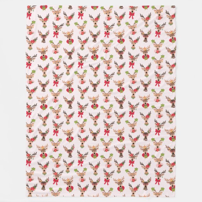 Coquette julklapp Reindeer Fleecefilt (Framsidan)