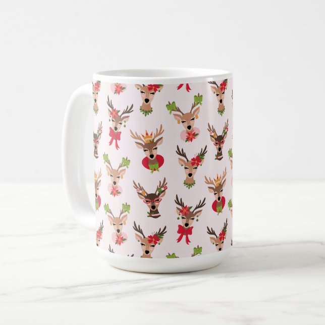 Coquette julklapp Reindeer Kaffemugg (Framsida vänster)