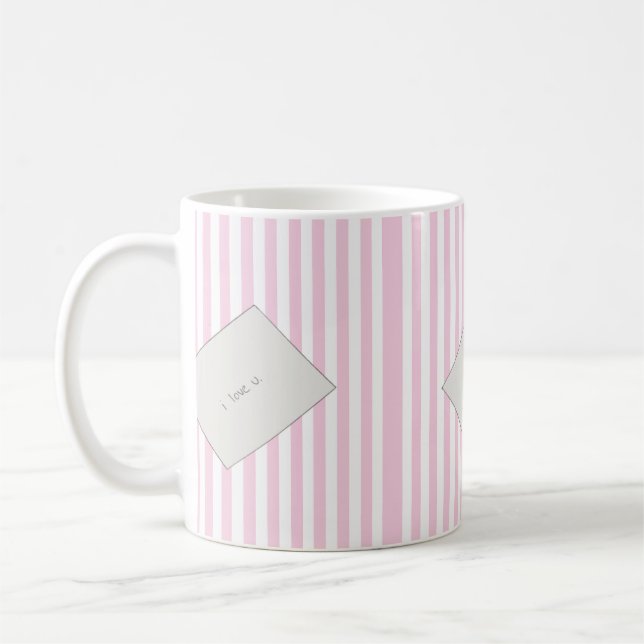 Coquette Kärlek Brev-meddelande Kaffemugg (Vänster)