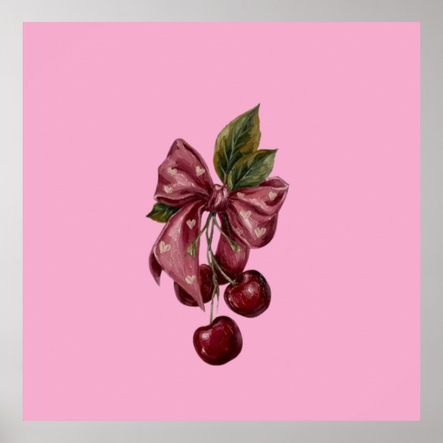 Coquette Körsbåge Canvas Väggkonst (Framsidan)