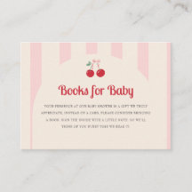 Coquette Körsbär på toppen Baby Shower Böcker för 