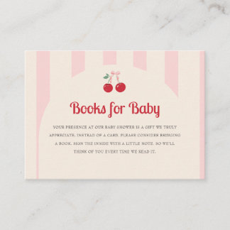 Coquette Körsbär på toppen Baby Shower Böcker för  Tilläggskort