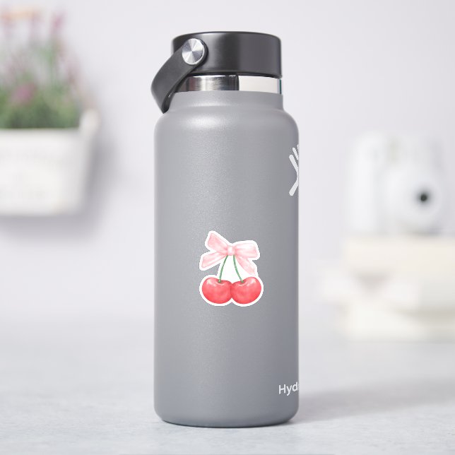 Coquette körsbärsrosa dekal, flickig dekal (HydroFlask)