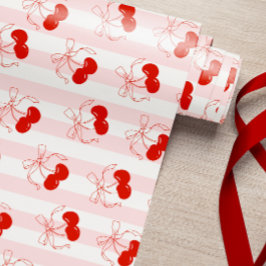 Coquette körsbärsrosa inpackningspapper presentpapper