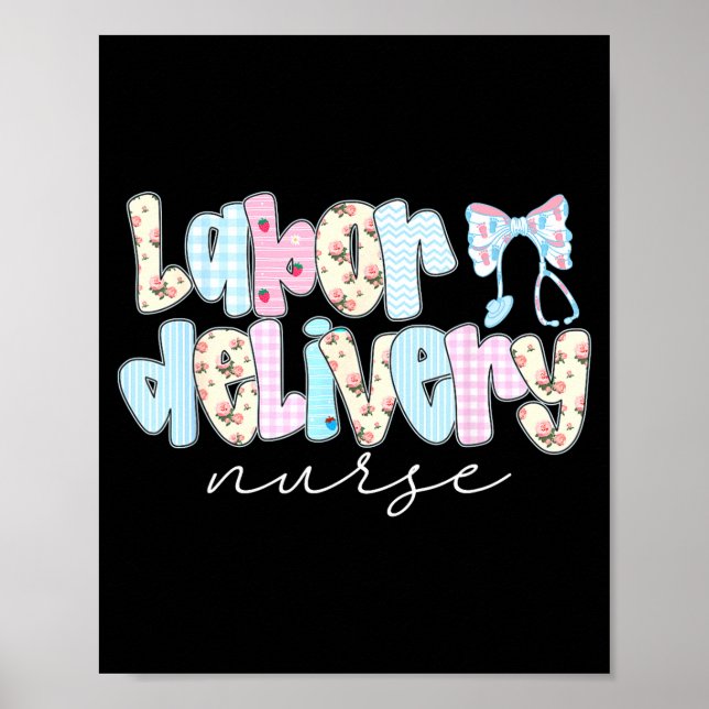 Coquette Labor And Delivery Nurse Crewneck, Bow St Poster (Framsidan)
