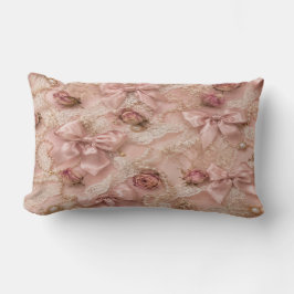 Coquette Lace & Pearls Pillow Lumbarkudde