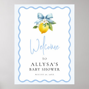Coquette Lemon Italiano Ciao Baby Shower Välkommen Poster