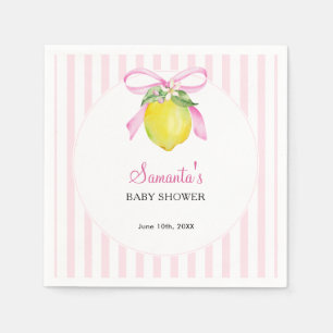 Coquette Lemon Rosa Bebis Shower Pappersservett