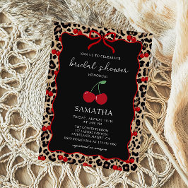 Coquette Leopard Cheetah Girl Birthday Invitation Inbjudningar