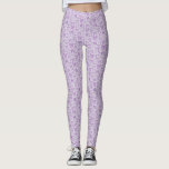Coquette Lila Bows Hand plockade Mönster Leggings<br><div class="desc">Coquette och vismisk litteratur med hand plockade illustration av lila bågar och hjärtan.</div>