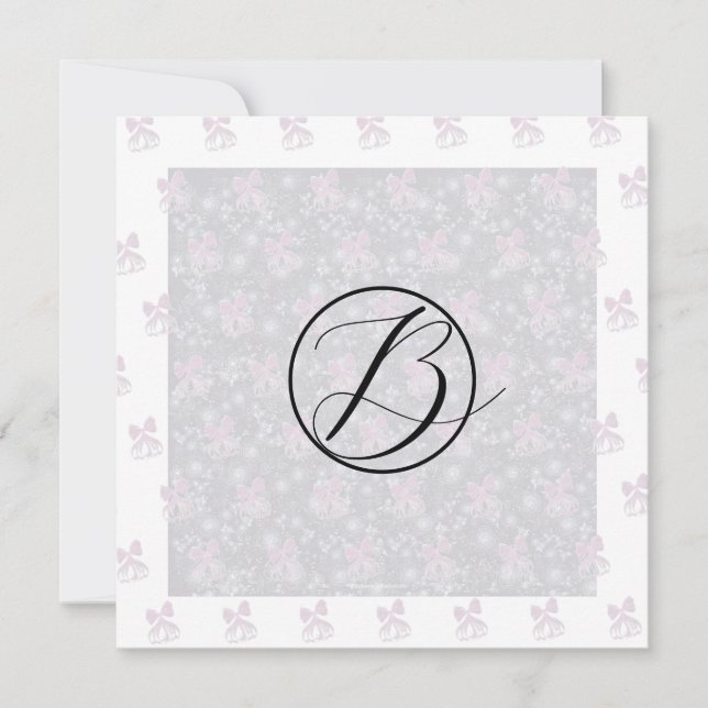 Coquette Ljus Ljus Rosa Platt Rädda Datumkort Spara Datumet (Framsida)