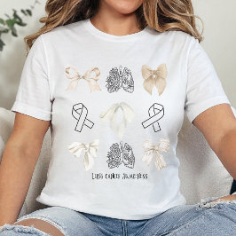 Coquette Lung Awareness Tshirt, Minimalistic Lung T Shirt