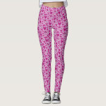 Coquette Magenta Bows Hand plockade Mönster Leggings<br><div class="desc">Coquette och vismisk baltning med hand plockade som illustration av magentans bågar och hjärtan.</div>