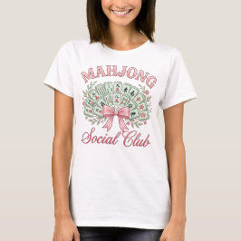 Coquette Mahjong Social Club T-Shirt med rosett