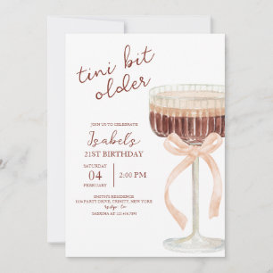 Coquette Martini Birthday Inbjudningar