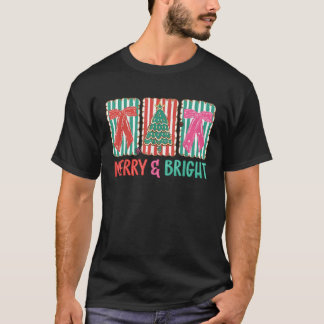 Coquette Merry Bright jul Bows Träd Girl Wom T Shirt