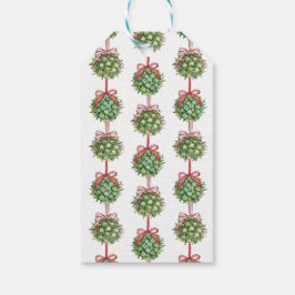 Coquette Mistletoe Watercolor Gift Wrap Presentetikett