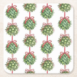 Coquette Mistletoe Watercolor jul Underlägg