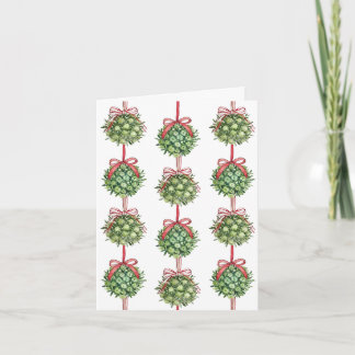 Coquette Mistletoe Watercolor-julkort Kort
