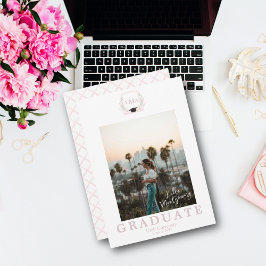 Coquette Monogram Foto Examen Inbjudan