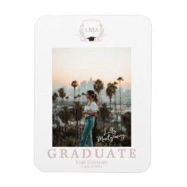 Coquette Monogram Photo Studenten-meddelande Magnet