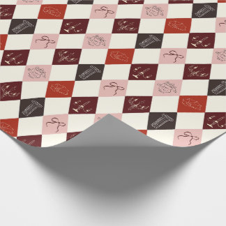 Coquette Mörk Akademi Argyle & Skiss Mönster Presentpapper