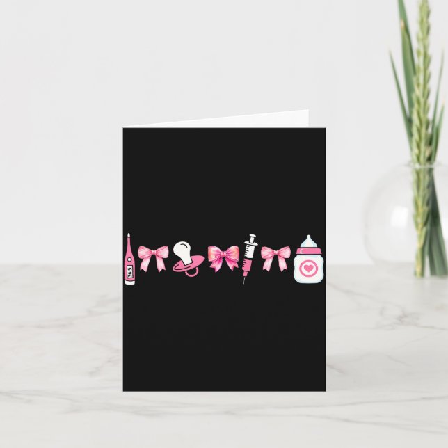 Coquette Mother Baby Mbu Nurse Stpartum Rn Christm Kort (Framsida)