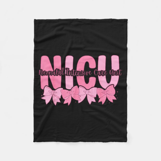 Coquette Nicu Nurse Nk Bow Neonatal Intensive Care Fleecefilt (Framsidan)