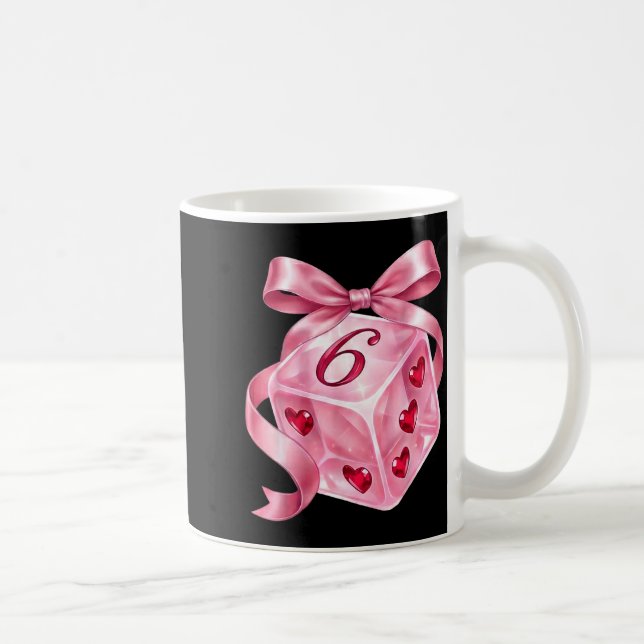 Coquette Nk Dice Bow Hearts 6 7 Preppy Valentine Y Kaffemugg (Höger)