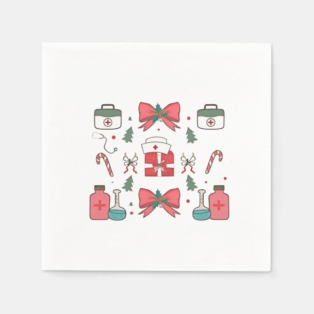 Coquette Nurse Bow Anpassningsbar Nurse Julafton j Pappersservett (Framsidan)