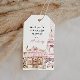 Coquette Paris Fransk Cafe Party Tack Favor Presentetikett