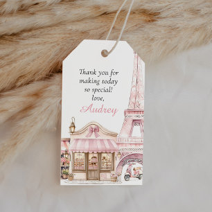 Coquette Paris Fransk Cafe Party Tack Favor Presentetikett