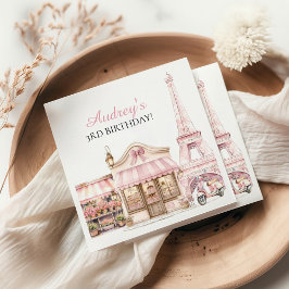 Coquette Paris Fransk Parisian Cafe Birthday Pappersservett