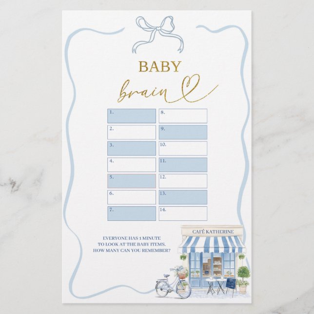 Coquette Parisian Cafe Baby Brain Games (Framsida)