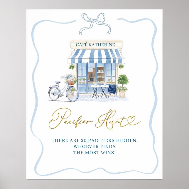 Coquette Parisian cafe di Nappar Hunt Poster (Framsidan)