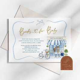 Coquette Parisian cafe Fransk Blue Bokar för baby Tilläggskort